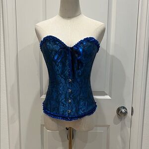 Amazon Royal Blue Lace-Up Corset